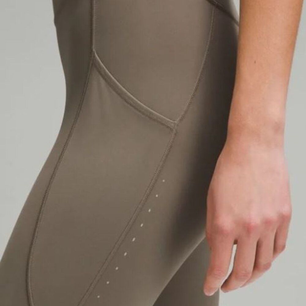 NWT lululemon Nulux 5- Pocket HR Run Tight 25" Carbon Dust - Picture 3 of 5